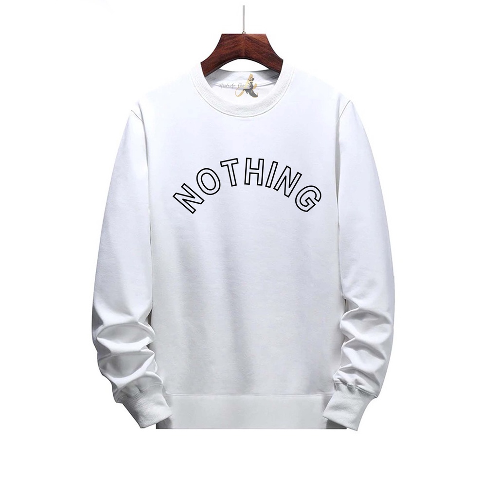 SWEATER OVERSIZE CREWNECK NOTHING STREETWEAR  SWEATSHIRT PRIA DAN WANITA