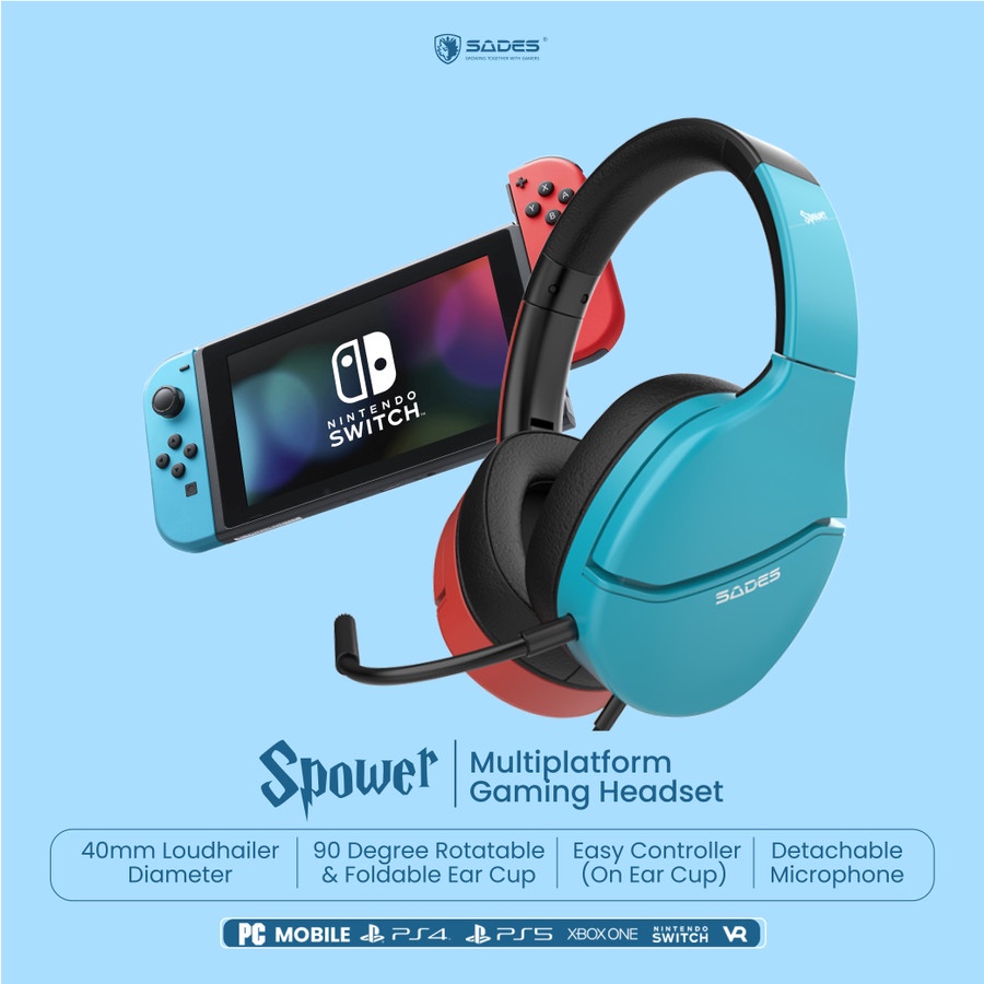 Sades SPower Multiplatform Gaming Headset Stylish Appearance Design