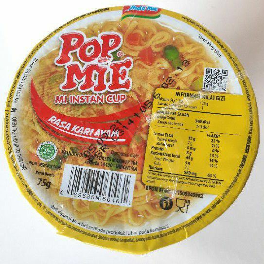 

pop mie rasa kari ayam 75 gr
