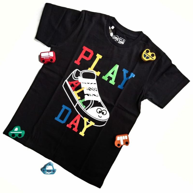 Kaos Anak Laki-Laki CMG Kids Motif Sepatu Cotton Combed 24S