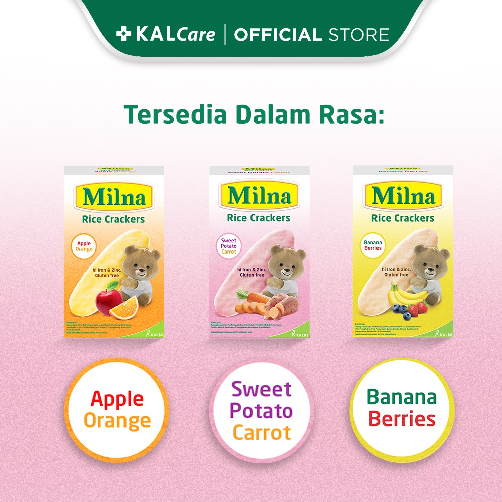 Milna Rice Crackers / Makanan Bayi - 45g (Tersedia varian rasa)