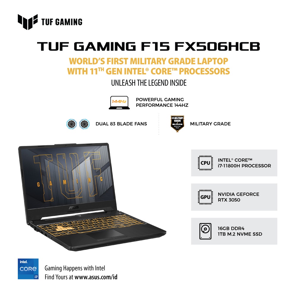 ASUS TUF GAMING FX506LH-I765B8T-O (i7-10870H/8GB/512G/GTX1650 4GB/15.6" FHD 144Hz/ OHS ORI