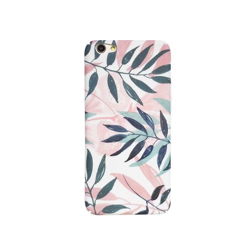 Hard Case Motif Daun Pisang Warna Pink untuk iPhone 6 oppo 