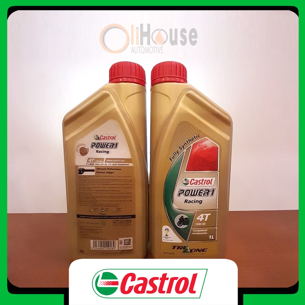 OLI MESIN MOTOR CASTROL POWER 1 RACING 10W-40 4T 1L