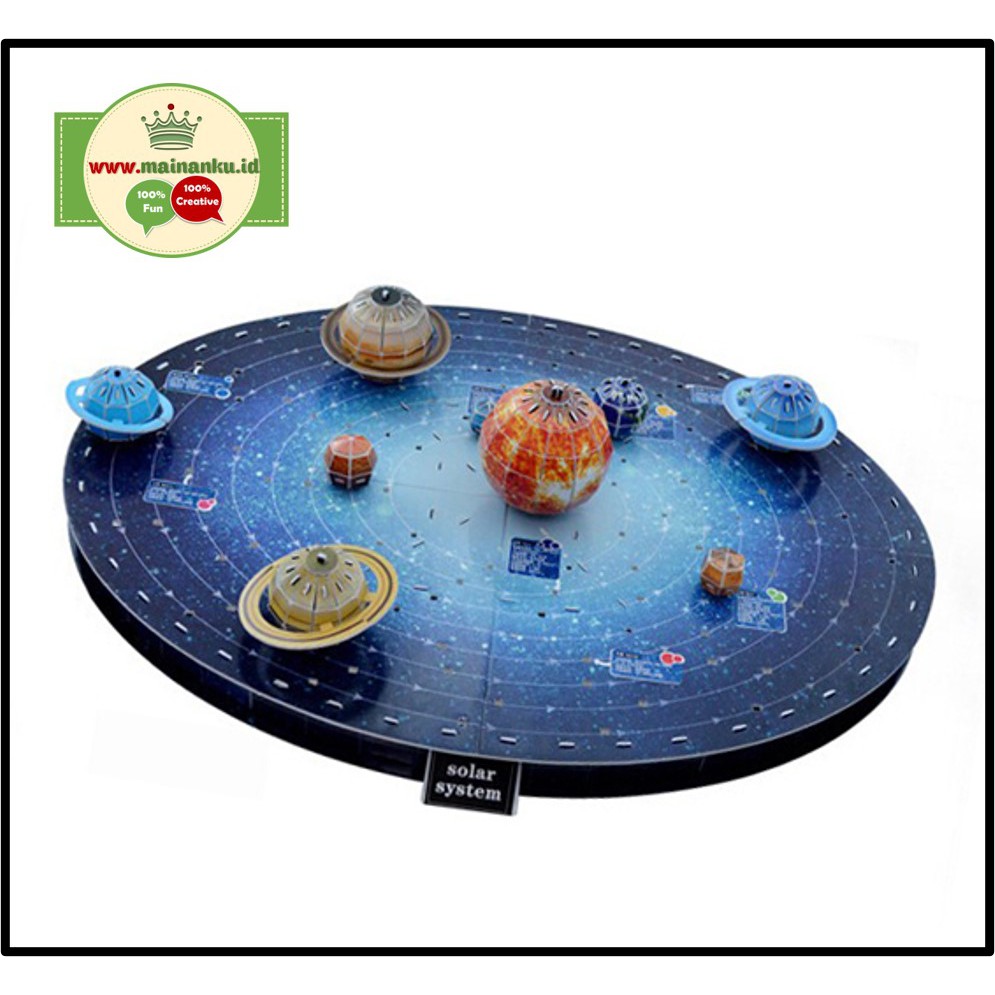 Prakarya Anak Sekolah - PUZZLE 3D SOLAR SYSTEM - Susunan Tata Surya - Planet