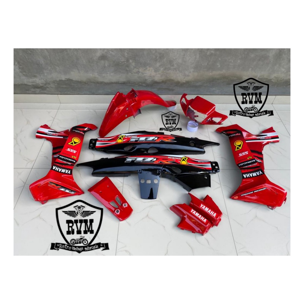 Cover Body Fizr F1zr petronas merah Full Set Cover Bodi Halus Yamaha Fiz r petronas merah