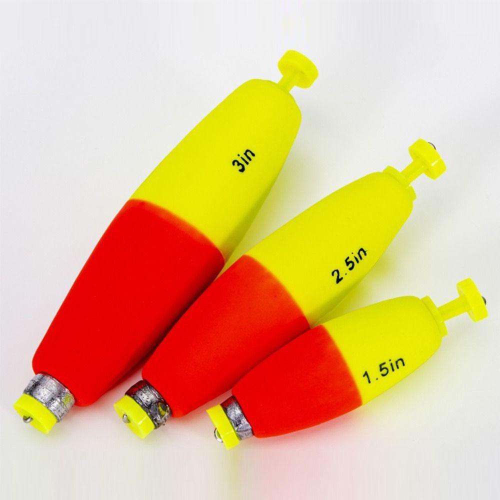 Top 5pcs Pelampung Pancing Laut Merah Pelampung Merah Kuning Kapasitas Bobot Timbel Busa Eva
