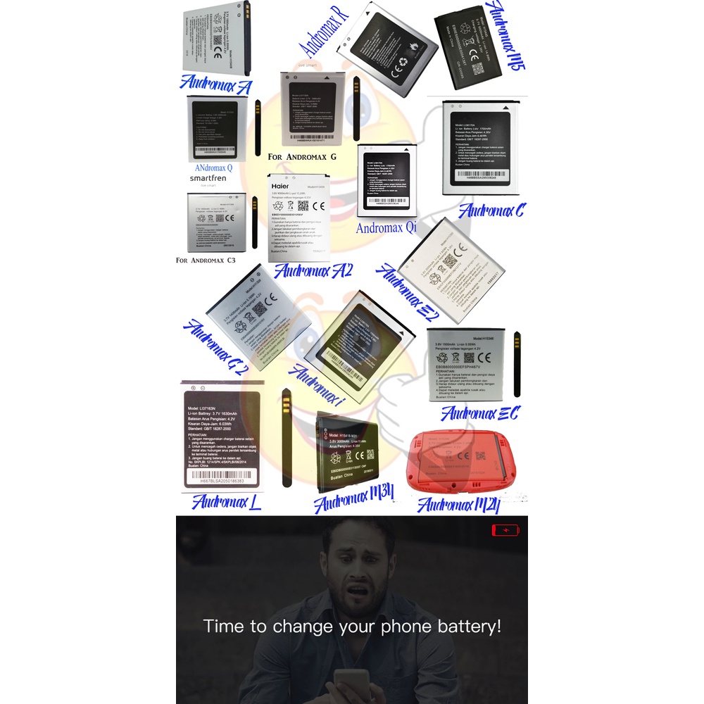 Baterai SmartFrend Batere Haier 4G Andromax A B C C3 A2 E2 EC G ES C2 C3Si G2 i L Q Qi R M2Y M3Y M3Z