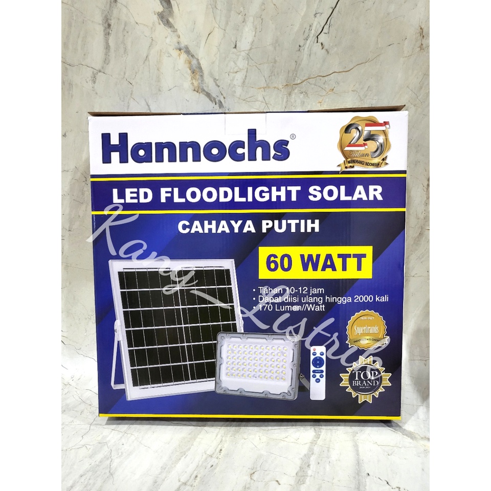 Lampu Sorot Solar Hannochs 60Watt / Led Floodlight Solar Hannochs 60W