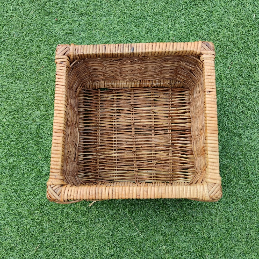 Kerajinan Tangan Rotan - Keranjang Kotak Parsel Laci - 28x28x18cm