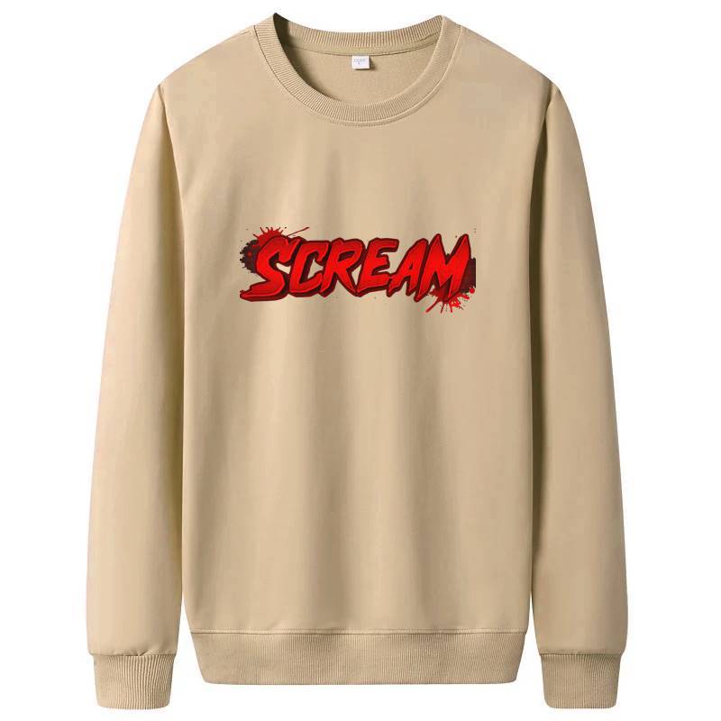 Scream Crewneck Sweater Pria Fleece Size M - XXL