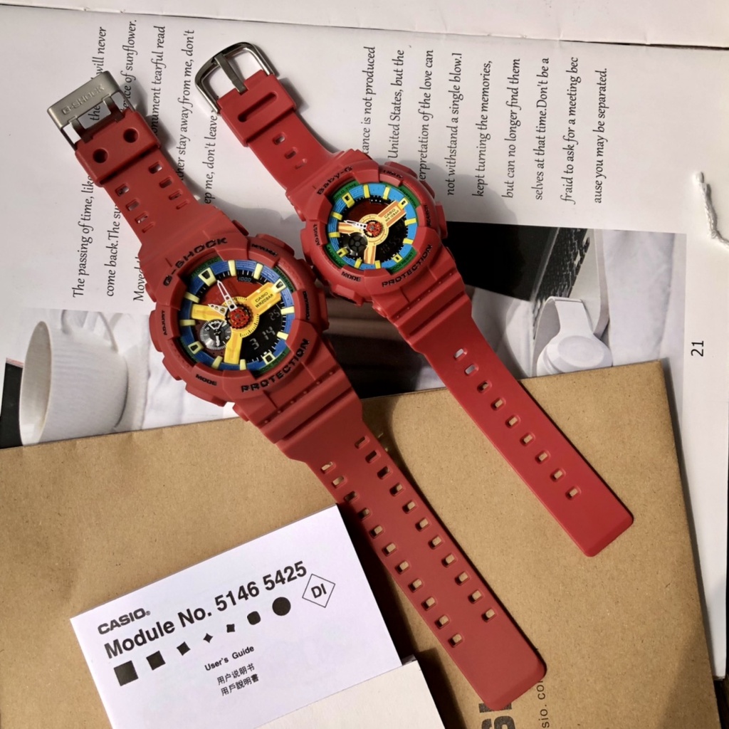 Jam Tangan Pria Wanita Casio Baby G Couple GA110 BA110 Ducati Red