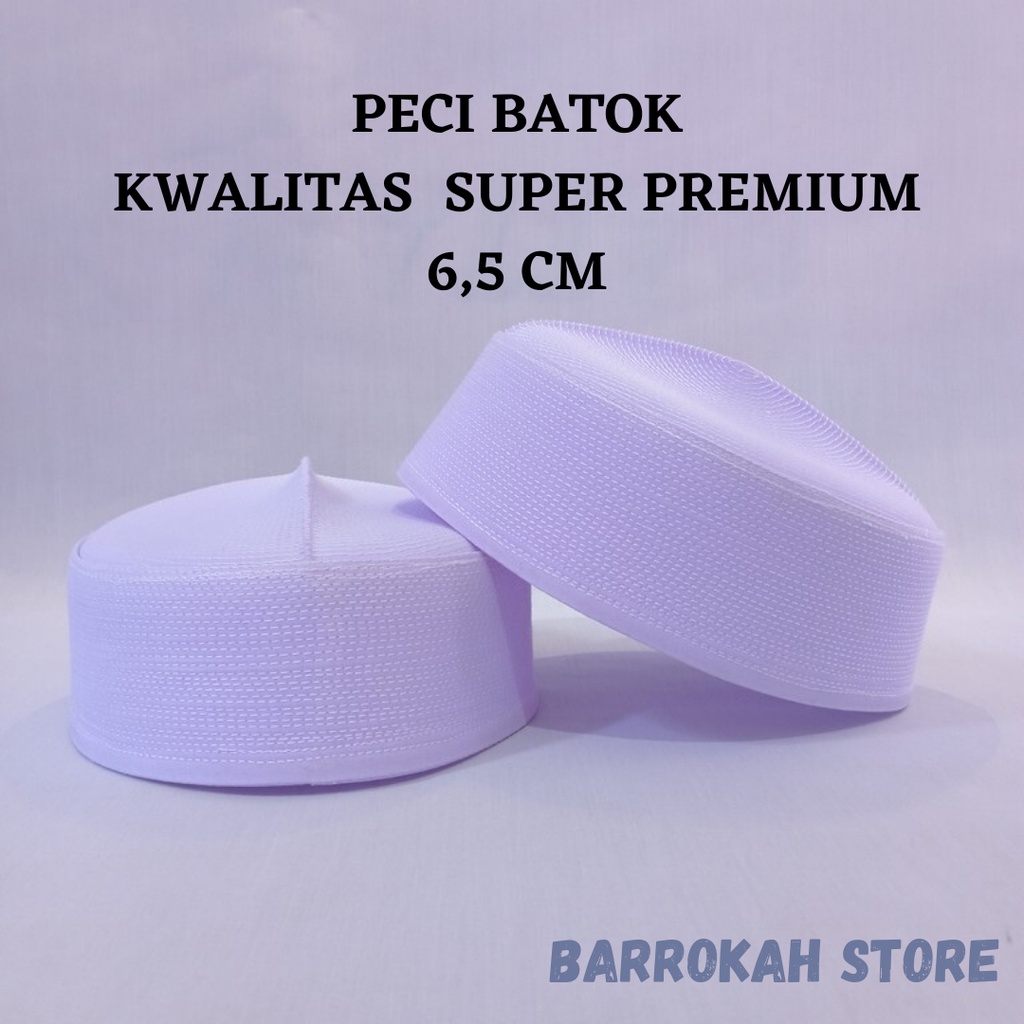 Peci Haji Songkok haji kopiyah haji KALBUT PUTIH TINGGI 6CM  Peci Putih Polos peci anak peci songkok