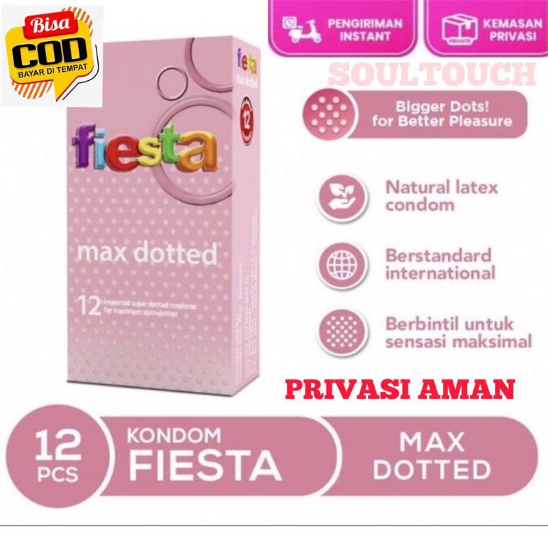 Kondom Fiesta Max Dotted Bergerigi isi 12 / 3 pcs