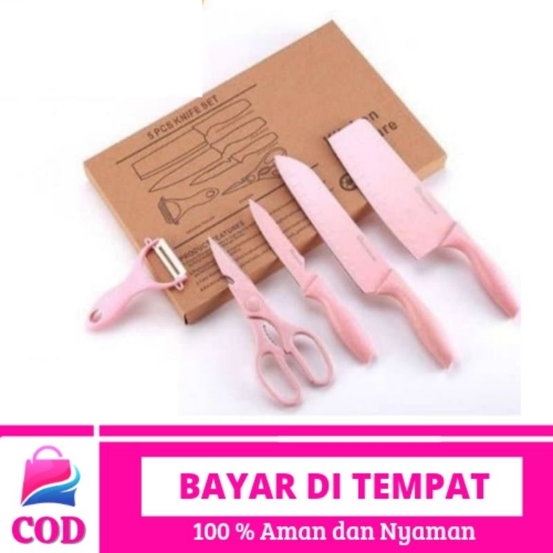 

Pisau Dapur Satu Set Lengkap Serbaguna Isi 5 Pcs