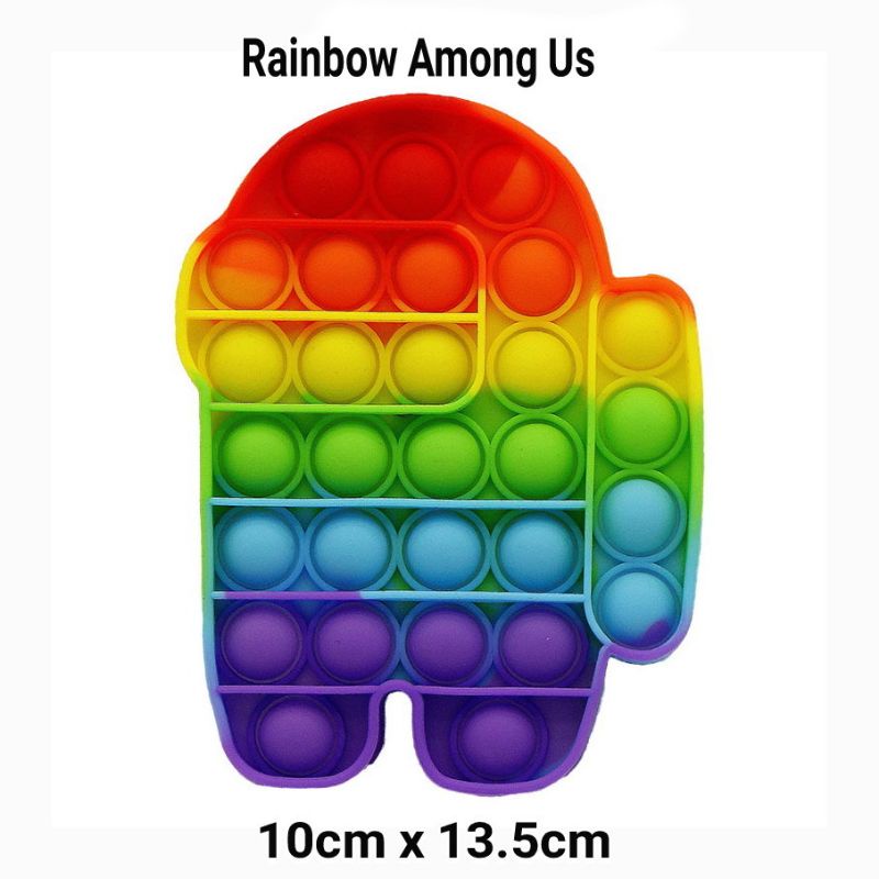 Mainan Popit Fidget Push it Pop it Mainan Trend Tiktok melatih sensor Motorik Anak-RB Among Us