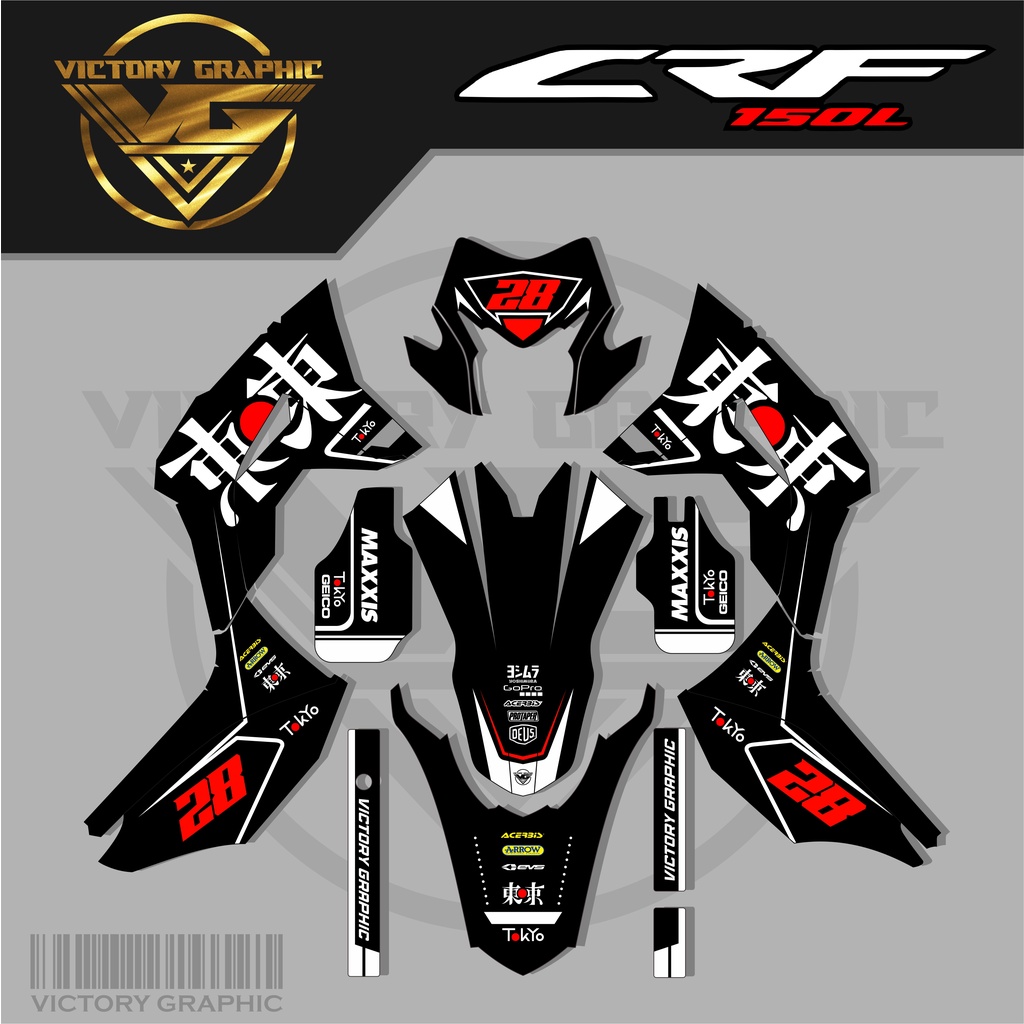 Decal Crf 150L Full Body - Stiker Motor - Decal Stiker Crf - Stiker Motor Crf