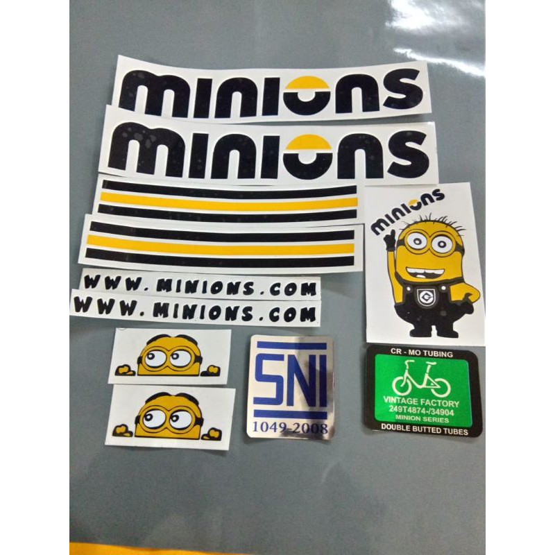 stiker sepeda minion