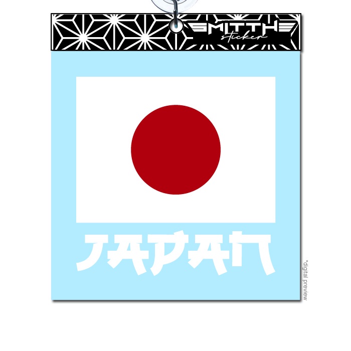 Stiker bendera Jepang Japan 2W Cutting Sticker Decal Waterproof aksesoris Mobil Motor