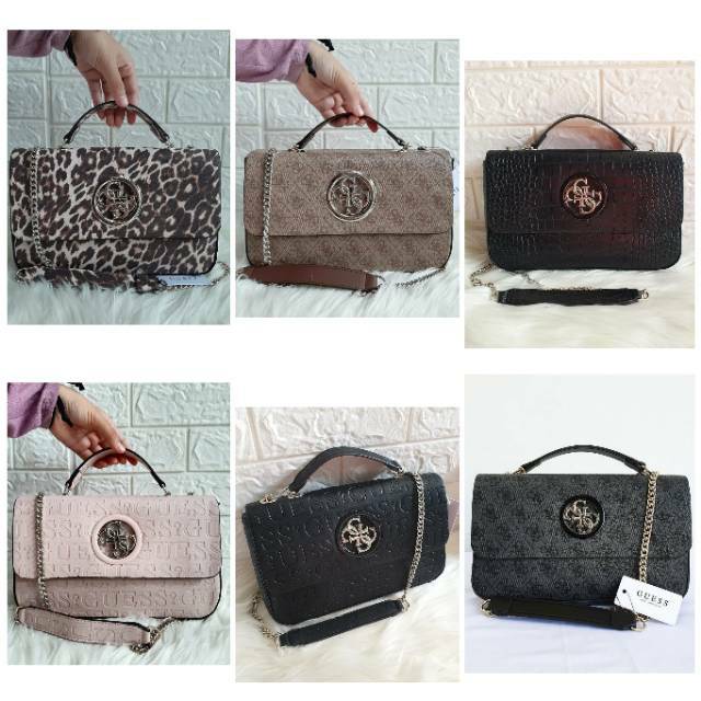 Tas guess open road logo black logo brown convertible tas Tas guess open road logo black logo brown convertible tas