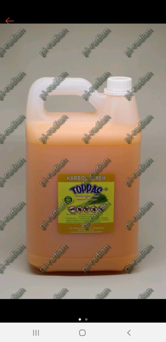 Toppas Karbol Sereh - 5 L 5l 5 Liter -grabgojek