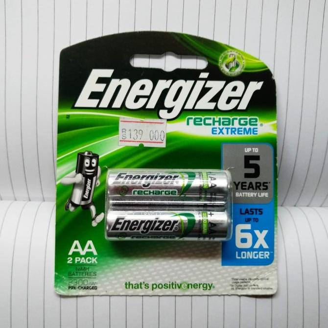 *#*#*#] Baterai energizer recharge cas AA 2300mah amper singel pack 2 bh batre