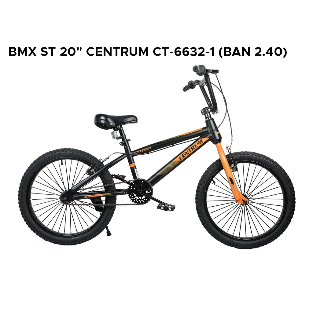 sepeda anak laki BMX usia 8 - 9 - 10 sampai 12 tahun-abu orange