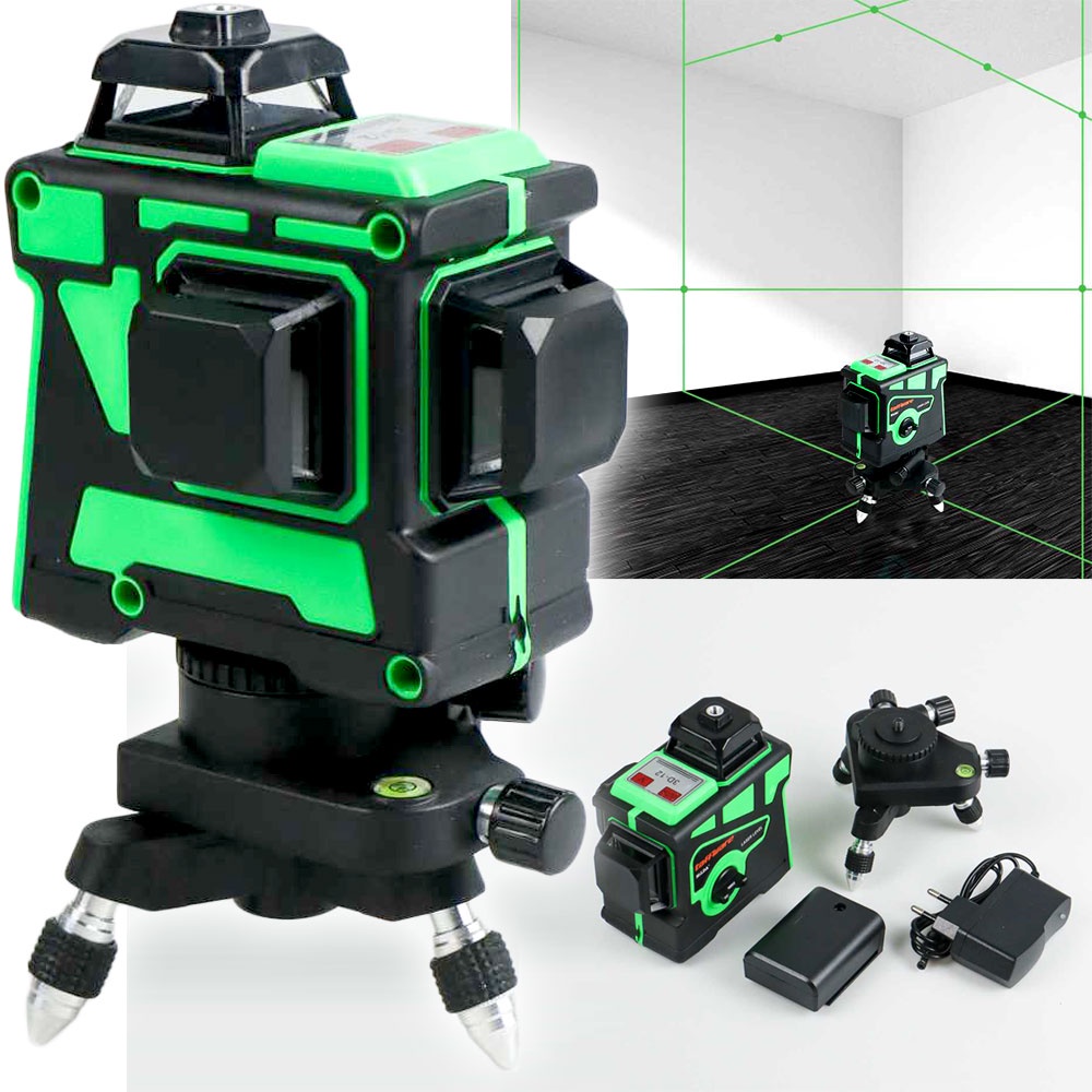 Laser Level Bangunan Pasang Bata Keramik 12 Line 3D Self Leveling