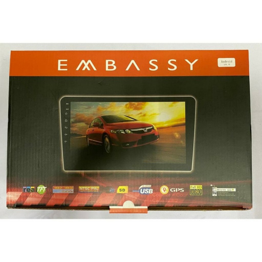 Double din Car Android Embassy 10 Inch