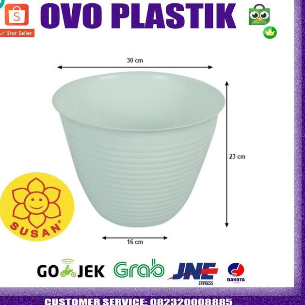 DISCOUNT BESAR<<<stz-501  GROSIR POT BUNGA TAWON 30 CM PUTIH / POT HONEY - SUSAN - Putih
