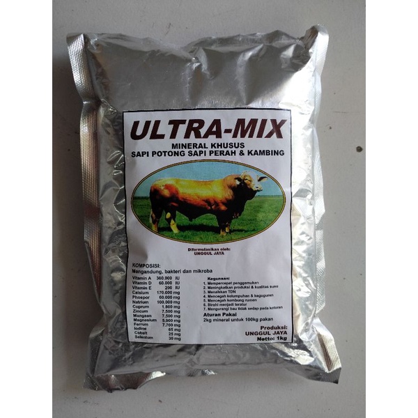 ULTRA-MIX 1 Kg - Mineral Khusus Sapi Potong/Sapi Perah/Kambing