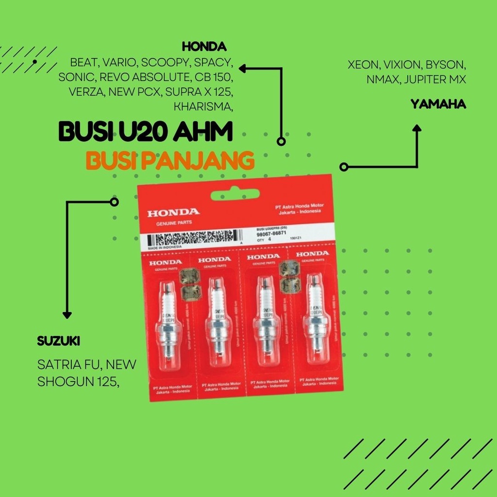 Busi DENSO U20EPR9 Kharisma. Beat. Vario. Supra x 125 BUSI KHARISMA BEAT VARIO SUPRA X 125 DENSO