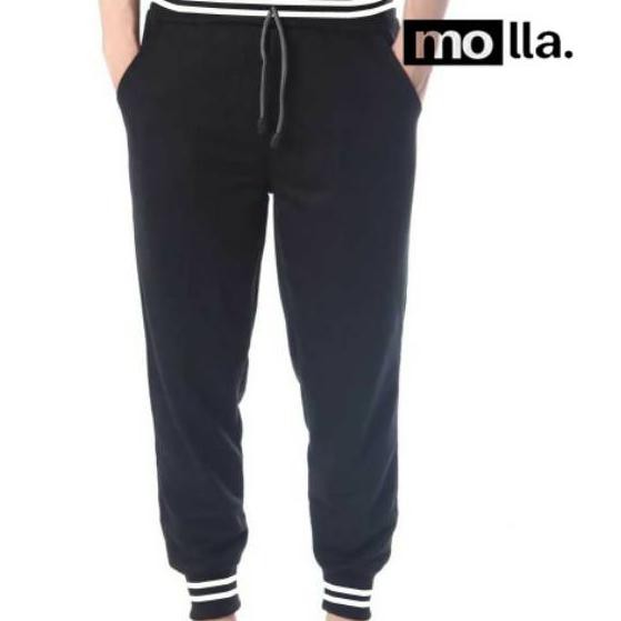 ❈ Celana Panjang Pria Jogger | Joger Pants Stripe Abu Tua ✬