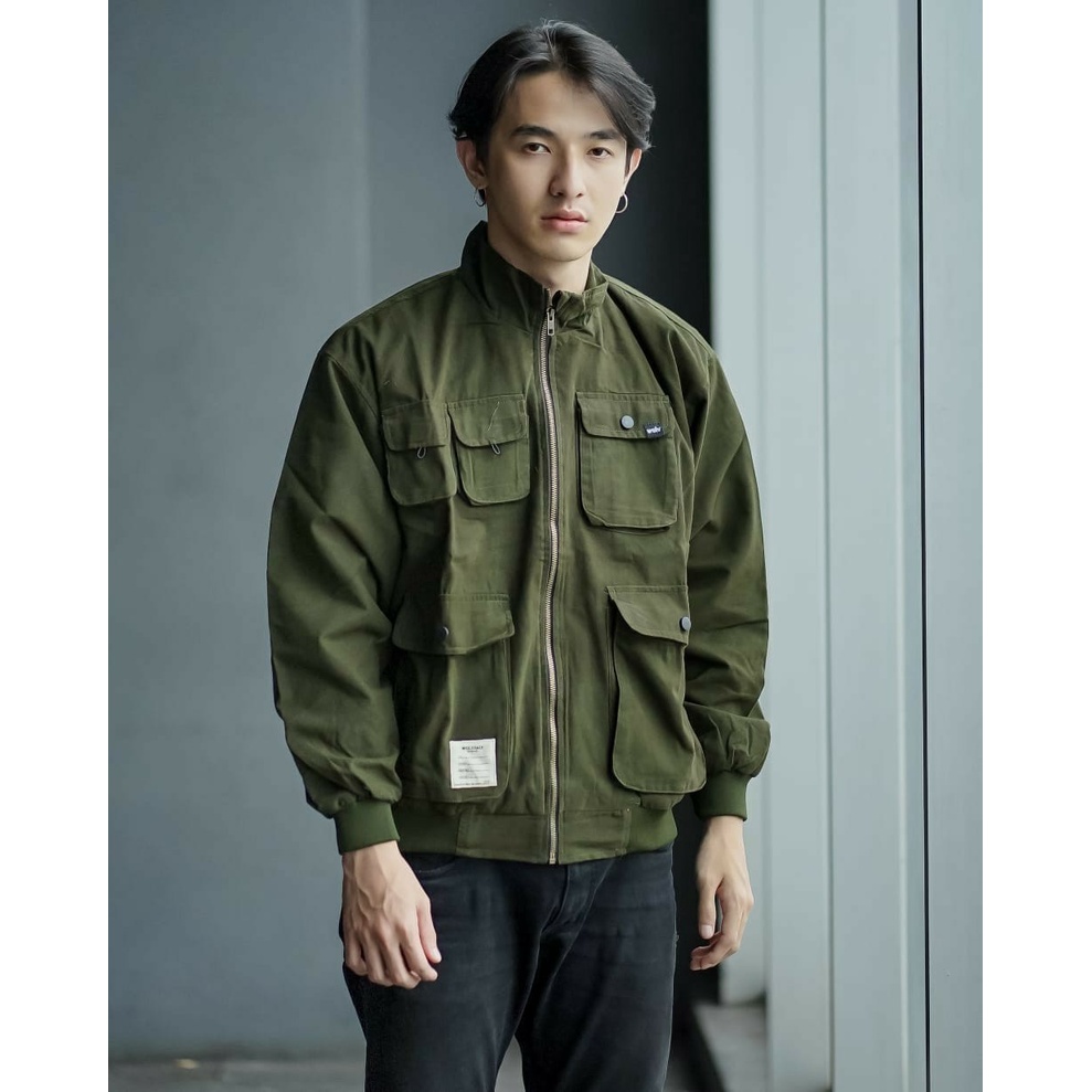 ORIGINAL WOLV Jaket Maverick Hijau Army Jaket Parka Wolv