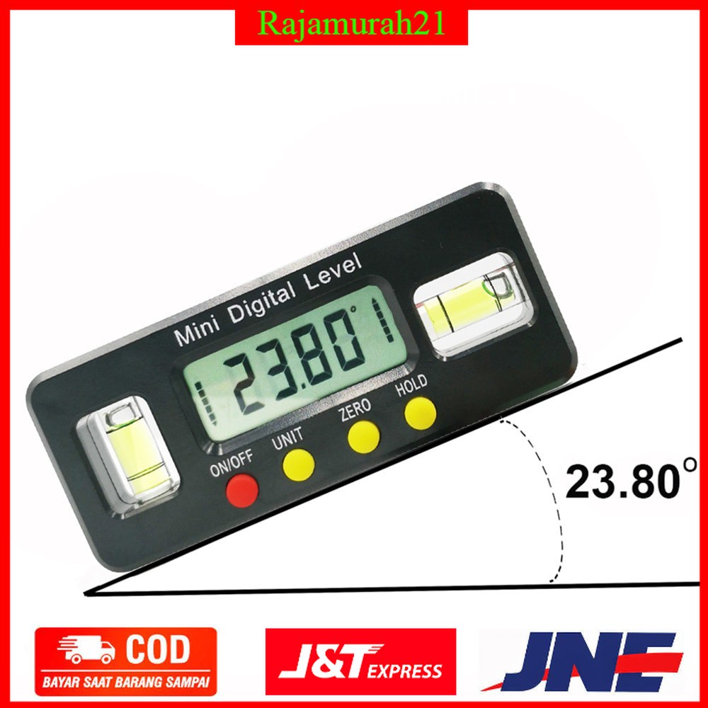 GEMRED Alat Ukur Sudut Kemiringan Digital Inclinometer Level with Magnetics Angle Measuring - Black - 7RHA37BK