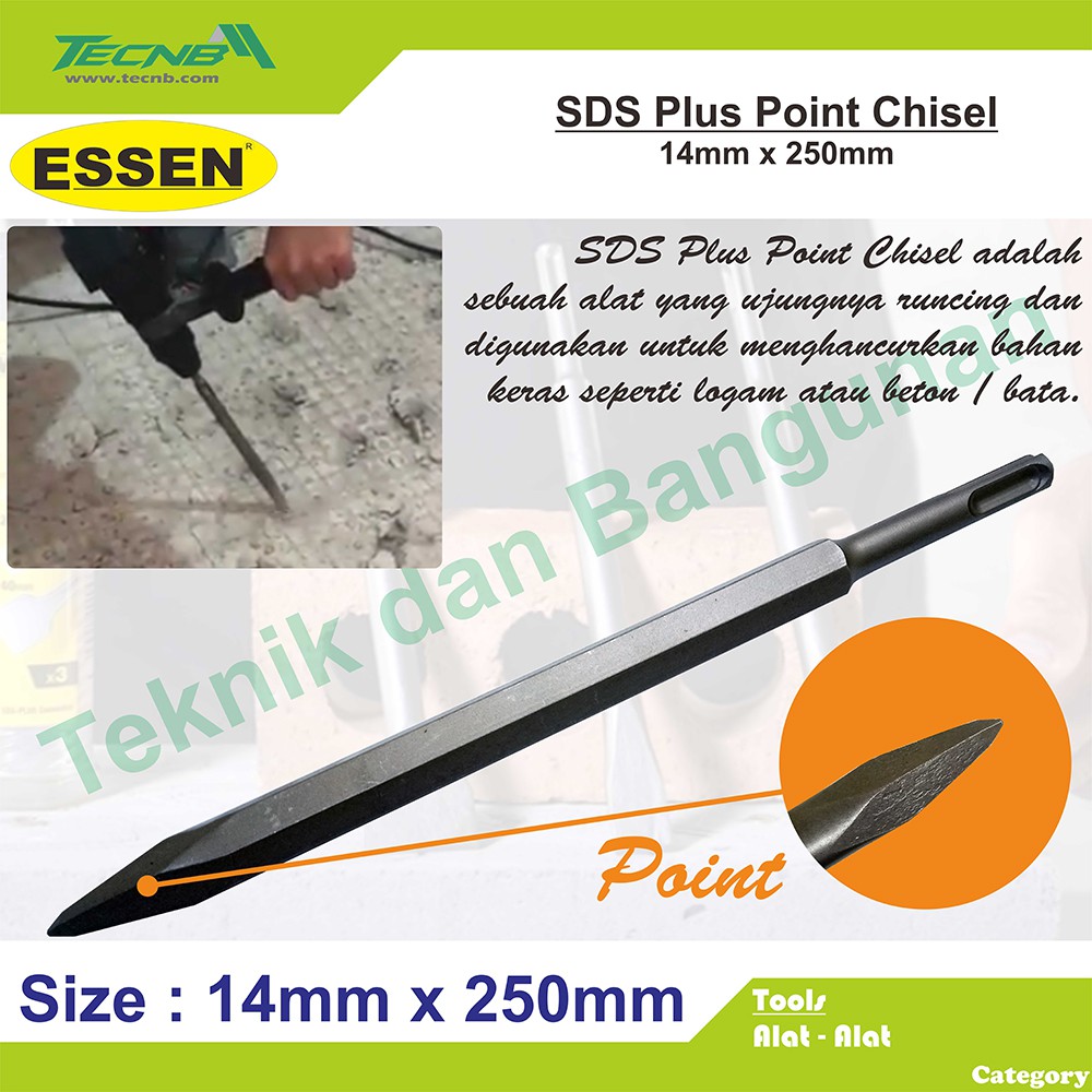 Essen SDS Plus Point Chisel (14mm x 250mm)