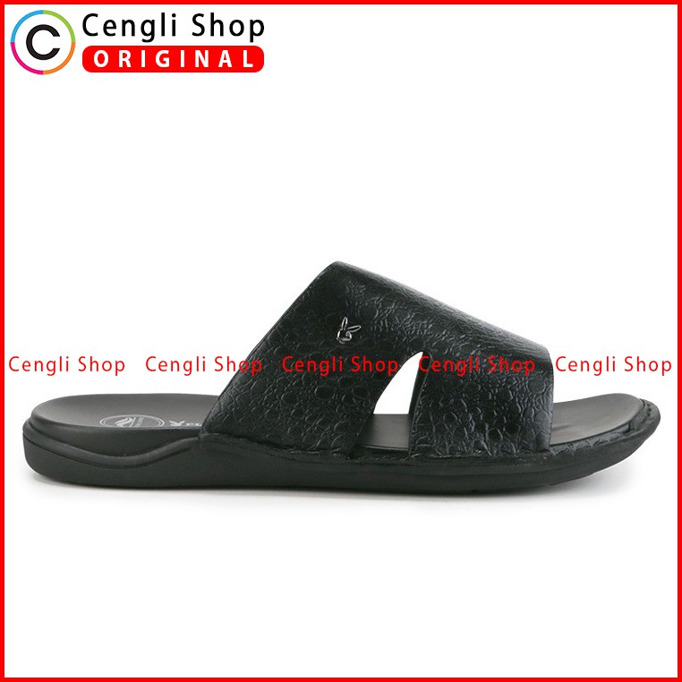 PLAYBOY SANDAL KULIT CASUAL PRIA ORIGINAL TERBARU BRANDED HITAM PLE3