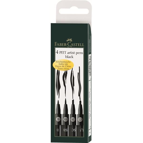 

Faber-Castell | Pitt Artist Pen Black set 4