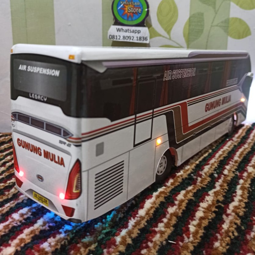 miniatur bus bis SR2 GUNUNG MULIA PLUS LAMPU