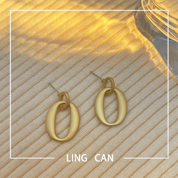 Anting Stud S925 Silver Needle Bentuk Lingkaran Untuk Wanita