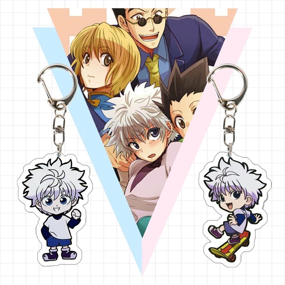 QUINTON Hunter x HUNTER Liontin Anime Dua Sisi Zoldyck Keyring