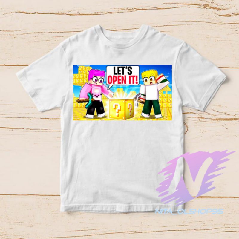 baju kaos anak roblox minicraft lankybox minicraft