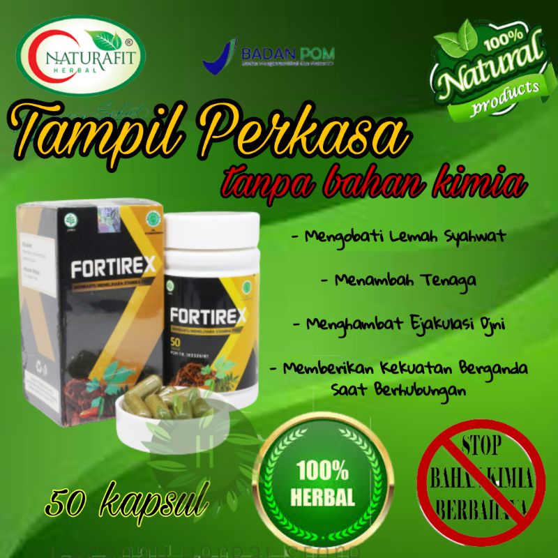 FORTIREX 50 KAPSUL - OBAT LEMAH SYAHWAT DAN EJAKULASI DINI/obat lemah syahwat bukan cina/obat lemah 