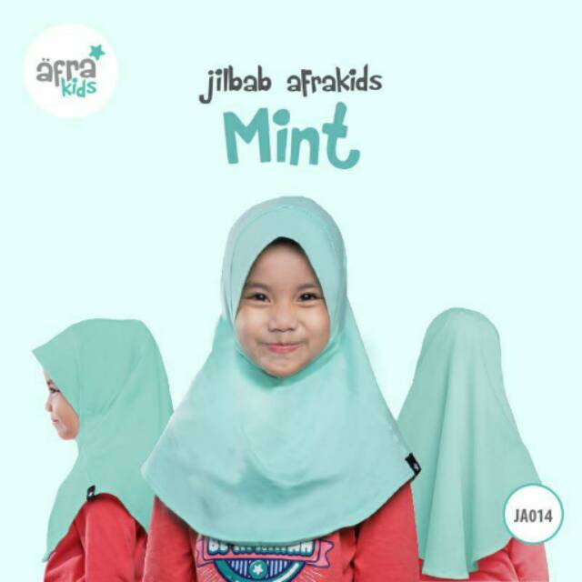 terlaris jilbab bergo hijab pashminan khimar anak bayi balita batita afrakids warna mint ja 014