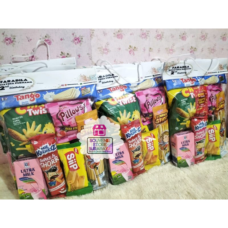 Bingkisan Snack || Bingkisan Ultah murah || Souvenir ultah || Souvenir Snack || Bingkisan hangtag || Parcel Ultah || Parcel Berbagi || Bingkisan lebaran || Bingkisan Imlek || Bingkisan Natal || Bingkisan khitan