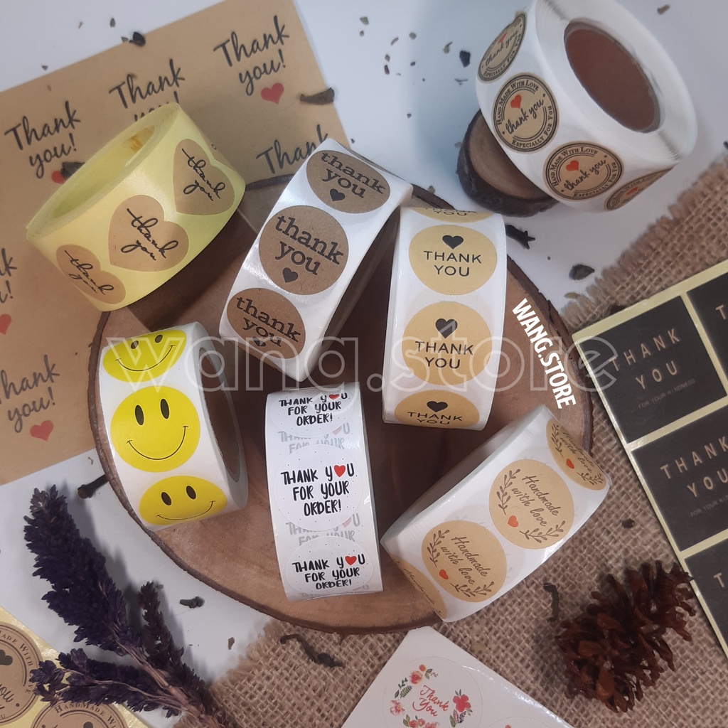 

(1 gulung) Stiker Sticker Label Thankyou Thank You For Order Terimakasih Terima kasih Stiker Sticker Segel Kemasan Plastik Kardus Amplop Online Shop Olshop Besar