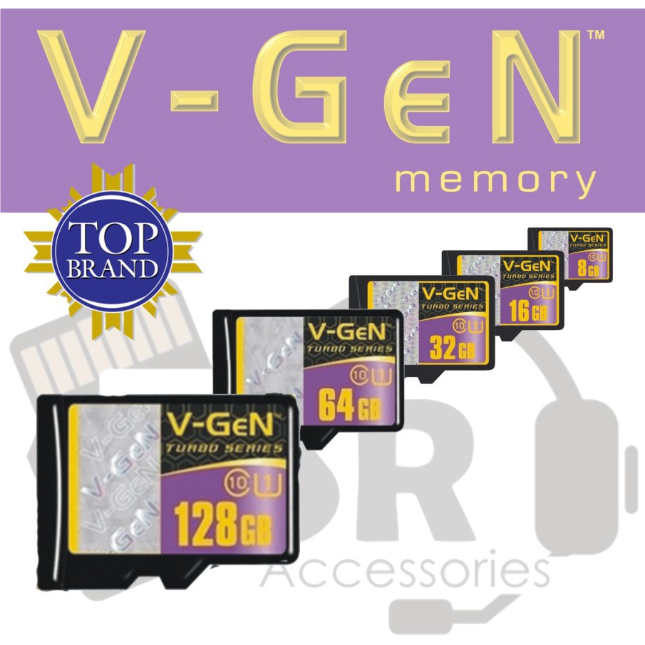 Memory HP/ SD card MMC VGEN V-Gen class 6 dan 10 4gb, 8gb,  16gb, 32gb, 64gb, 128gb original