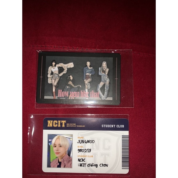 [TAKE ALL] PHOTOCARD ID CARD NCIT STUDENT CLUB JUNGWOO DAN VIBE CARD HOW YOU LIKE THAT BLACKPINK HYL