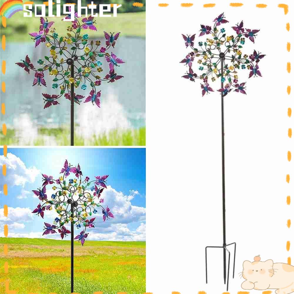 Solighter Butterfly Wind Spinner Untuk Dekorasi Halaman