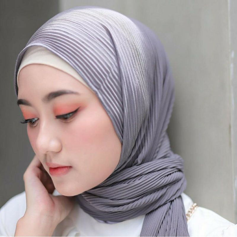 𝗖𝗮𝗿𝗲.𝗶𝗻 Pashmina Plisket Duyung Shawl 180x75 PREMIUM QUALITY (Tidak Full)